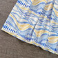 Light luxury temperament oblique collar off-shoulder waist A-line print large swing dress elegant long skirt R0393