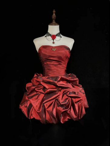 Charming Strapless Homecoming Dress , Silky Bodycon Short Prom Dress RS1307