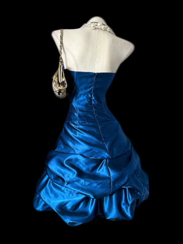 Charming Navy Homecoming Dress , Silky Bodycon Elegant Short Prom Dress RS1308