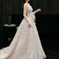 Dreamy Champagne Prom Gown , Pretty Tulle Maxi Evening Dress Celebrity Dress RS1342