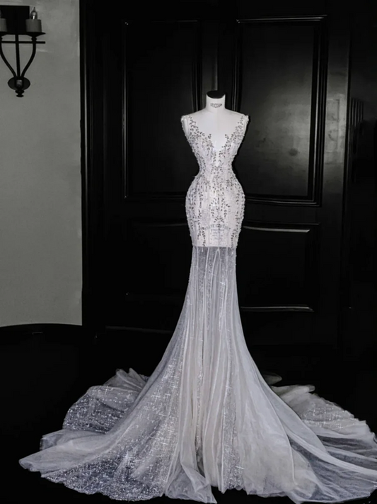 White suspenders waist hip sexy dress skirt, prom dress R5625