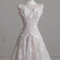 White lace strapless fitted long ball gown/bridal dress R8236