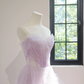 Light purple strapless, fitted waist, full skirt, long ball gown R8461