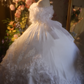 White off-the-shoulder retro elegant ball gown/bridal dress R7268