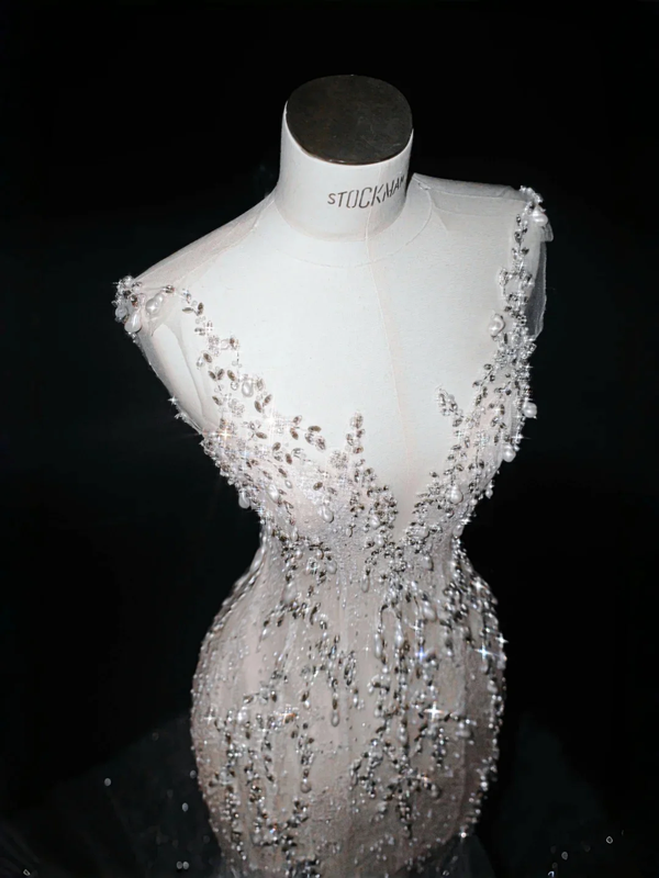 White suspenders waist hip sexy dress skirt, prom dress R5625