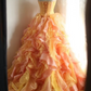 Yellow strapless fitted ball gown/bridal dress R6815