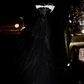 Black strapless sequined fitted long ball gown R6975