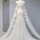 Light apricot strapless fitted waist sexy long ball gown, bridal dress R9042
