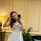 Light blue sleeveless fitted long ball gown R8832