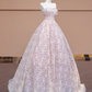 Light pink strapless, fitted waist, full skirt, long ball gown, bridal dress R8343