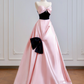 Light pink strapless fitted waist slim-fitting ball gown with a full skirt R8201