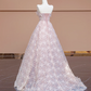 Light pink strapless, fitted waist, full skirt, long ball gown, bridal dress R8343