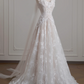 White lace strapless fitted long ball gown/bridal dress R8236