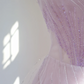 Light purple strapless, fitted waist, full skirt, long ball gown R8461