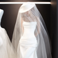 White strapless satin waist hip sexy fishtail skirt long dress bridal dress R6037