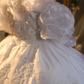 White off-the-shoulder retro elegant ball gown/bridal dress R7268