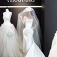 White strapless satin waist hip sexy fishtail skirt long dress bridal dress R6037