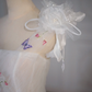 White tube top herringbone top flower puffy skirt long dress bridal dress R5858