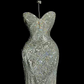 Silver sequined strapless waist-cinching bodycon sexy and elegant ball gown R8105