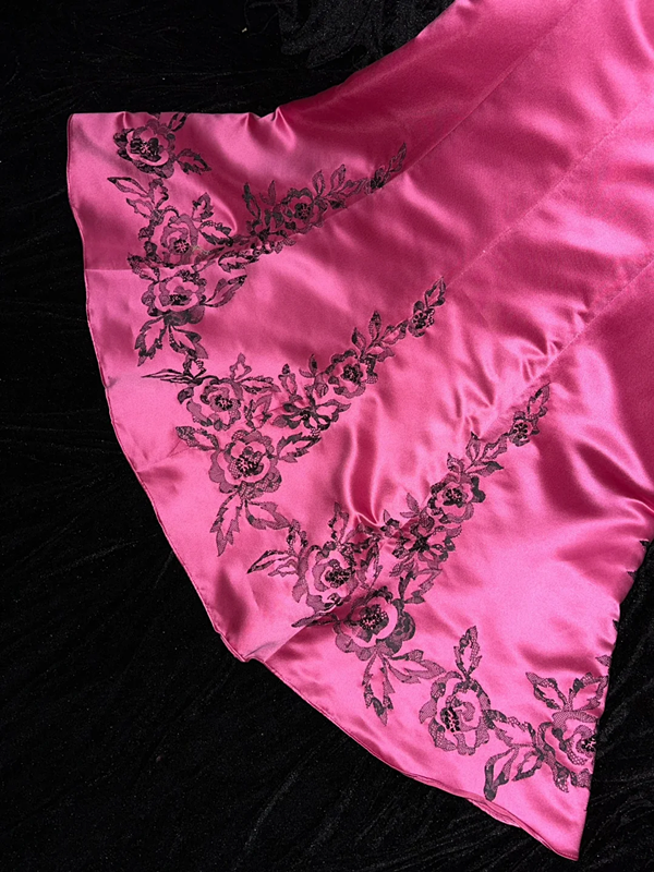 Rose pink strapless fitted waist bodycon sexy long ball gown R6935