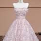 Light pink strapless, fitted waist, full skirt, long ball gown, bridal dress R8343