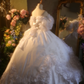 White off-the-shoulder retro elegant ball gown/bridal dress R7268