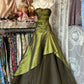 Green tube top waist sexy heavy skirt dress, prom dress R5386