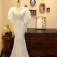 White vintage fitted ball gown/bridal dress R7168