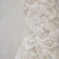 Off-white strapless fitted long ball gown, bridal dress R8527