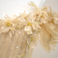 Apricot-colored off-shoulder fitted long ball gown R8892
