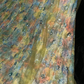 Yellow floral print halter-neck fitted long ball gown R7015