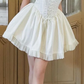 White suspenders waist slimming lively cute short skirt homecoming dress R4676