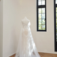 Off-white strapless fitted long ball gown, bridal dress R8527