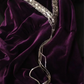 Deep purple halter-neck fitted bodycon long ball gown R6775