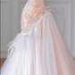 Light Pink Tube Top Fitted-Waist Slim-Fit Bodycon Prom Dress / Bridal Gown R5897