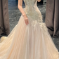 Light Pink Tube Top Fitted-Waist Slim-Fit Bodycon Prom Dress / Bridal Gown R5897