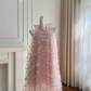 Pink Fairy Halter Neck Butterfly Print Straight Cute Short Skirt Homecoming Dress R5005