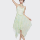 Small fresh and chic skirt embroidered suspender dress women's summer irregular mid-length skirt R4118