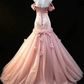 Sweet Pink Prom Gown , Romantic Tulle Applique Maxi Evening Dress Birthday Dress RS1350