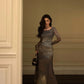 Two-piece Set Women New Printed Slit Long Skirt     S5495
