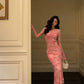 rose dress two-piece suit for women new style long skirt     S5487