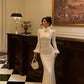 long-sleeved dress for women winter new elegant long skirt    S5491