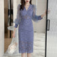 new women's v-neck dress       S5456