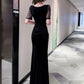 sexy evening dress long skirt        S5449