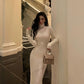 Knitted dress new style long skirt     S5474