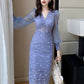 new women's v-neck dress       S5456