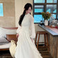 women's long sleeves pleated waist engagement dress celebrity birthday long dress     S5469