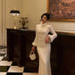 long-sleeved dress for women winter new elegant long skirt    S5491