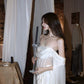 princess dress white satin dress       S5455