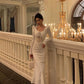 White mermaid dress for women new long evening dress    S5499